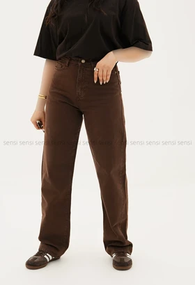 شلوار جین نیم بگ رگولار کد1005743