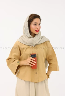 شومیز لینن پایین برش