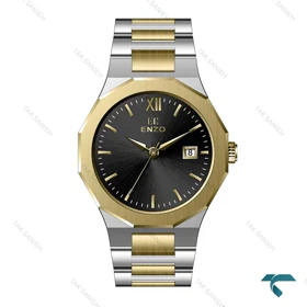 ساعت مچی انزو زنانه EC-610TBL دورنگ طلایی صفحه مشکی Enzo-8083-L