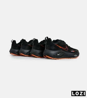 کفش کتانی مردانه و زنانه مشکی نارنجی Nike air zoom max