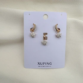 نیم ست ستاره نگینی ژوپینگ بدون زنجیر