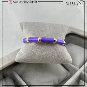 دستبند زنانه بنگل با طرح میناکاری شیک و ظریف کد bg10009