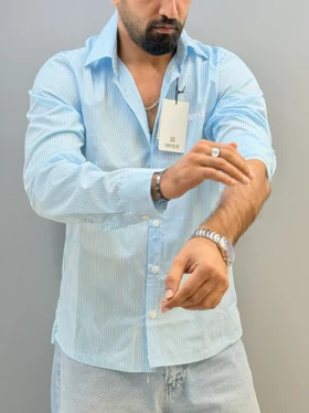 پیراهن مردانه باکسی راه راه 49