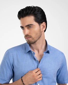 ام کی کالکشن پیراهن آستین کوتاه mk-22967-dark-blue