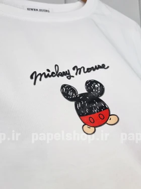 تیشرت یقه گرد طرح میکی موس