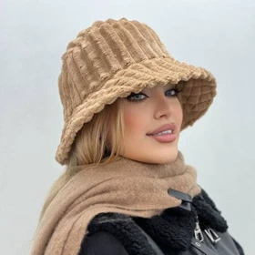 کلاه باکت مخمل کبریتی