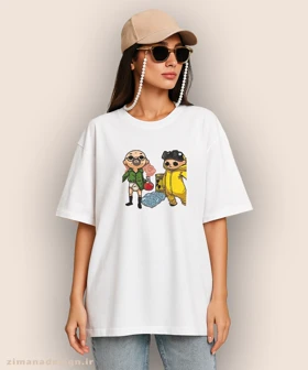 تیشرت لش مردانه و زنانه طرح بریکینگ بد شخصیت والتر وایت و جسی پینکمن کد 886