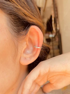 پیرسینگ فیک لب و گوش نگینی