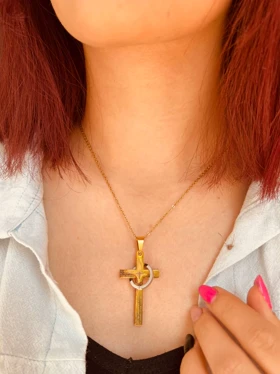 گردنبند صلیب استیل