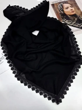 روسری کرپ مجلسی وارداتی مدل پوپک