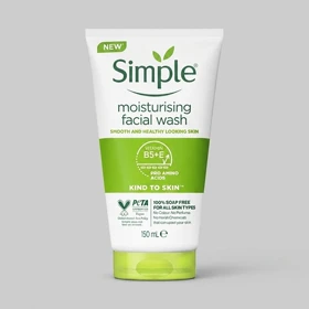 ژل شست‌وشوی صورت سیمپل مدل moisturising حجم 150 میلی‌لیتر