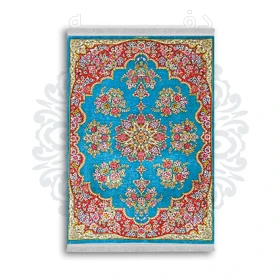 *جدید* فرشینه از جنس پارچه شانل مخمل ترک طرح فانتزی برند دفه کد 516