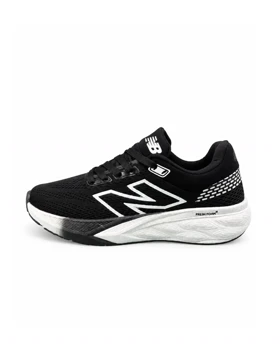 کفش کتانی رانینگ مردانه نیوبالانس زیره بست مشکی سفید New BALANCE