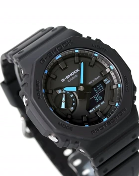 ساعت جی شاک 2100 مشکی عقربه آبی