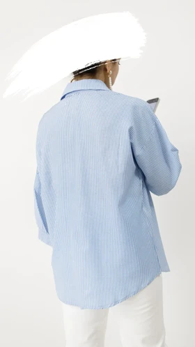 شومیز سینه چین راه راه