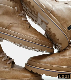 نیم بوت چرمی مردانه قهوه ای Timberland