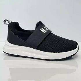 کفش راحتی زنانه بی بند رامیلا با کفی طبی مشکی