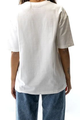 تیشرت ریلکس فیت پشت بلند چاپی زنانه