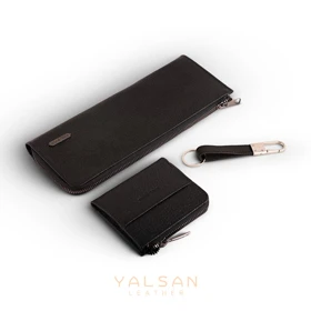 ست هدیه مردانه چرم یلسان رادمهر کد RDN-KIA-BF-092 (مشکی)