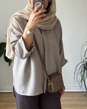 شومیز مانتویی لینن تانیا