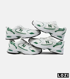 کفش کتانی مردانه و زنانه سفید سبز NEW BALANCE 530