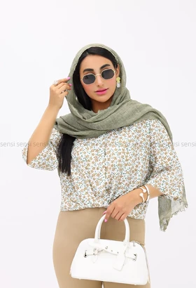 شومیزآستین 3ربع طرح دارکد1002804