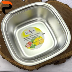 لگن مربع جدید استیل 30 سانت