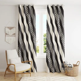 پرده اسپرت طرح راه راه مدل W4981