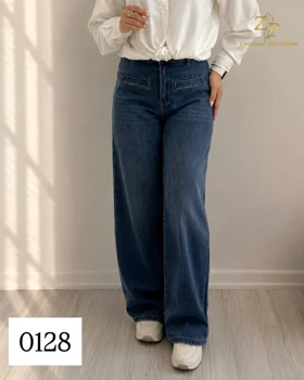 شلوار جین بگ زنانه کد 0128