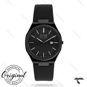 ساعت کرست مردانه 6399-1 مشکی بند چرم Crest-11090-G