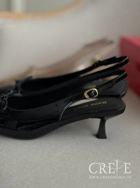 کفش ورنی پاپیونی پاشنه 6 سانت