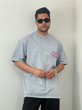 تیشرت دورس مردانه سنگشور چاپ پفکی