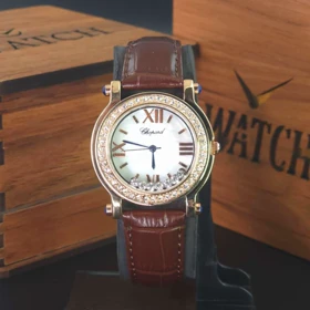 ساعت مچی زنانه چوپارد Chopard A896 با موتور کوارتز ژاپن و بند چرم کد 1