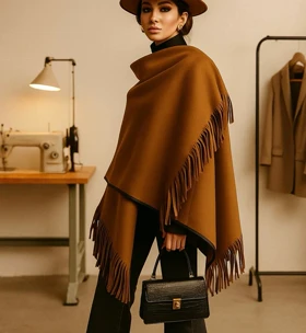 پانچو سرخپوستی کامل رژ