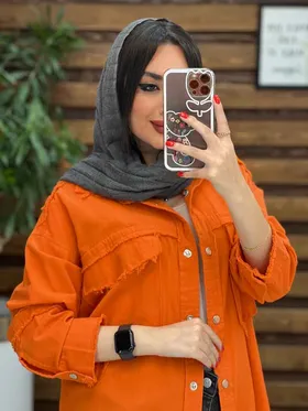 مانتو ریش دار دکمه فلزی