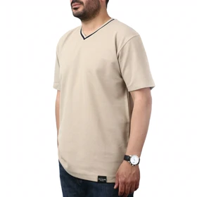 تیشرت آستین کوتاه یقه هفت مردانه کاکتوس مدل 2612544