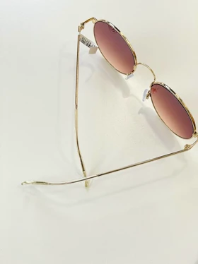 عینک شیشه گرد فریم فلزی