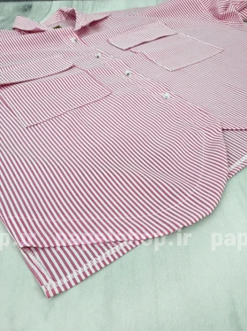 شومیز مانتویی راه راه دوجیب