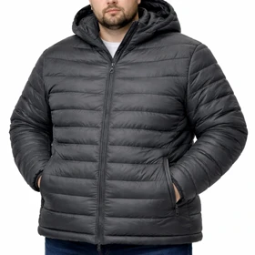 کاپشن پر سایز بزرگ، رنگ مشکی با پارچه شمعی و ضد آب بسیار با کیفیت کد 9266