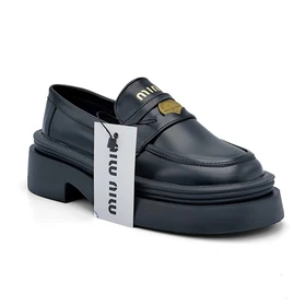 کفش ونس زنانه ورنی مدل Loafer - 0220 _ Black