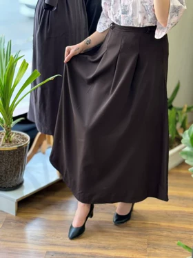 دامن پیله دار مورگان_2321 (قهوه ای تیره)