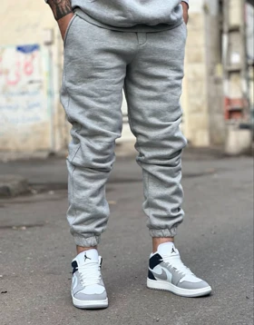 شلوار جاگر طوسی ملانژ پارچه دورس خار خورده استایل فوقالعاده شیک 2025