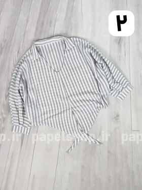 شومیز جلوبسته لمه دار جلو گره‌ای