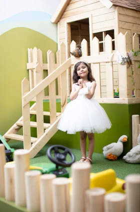 پیراهن تور سفید