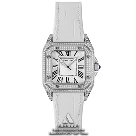 ساعت کارتیه نگین‌دار Cartier Santos 100 diamond W2