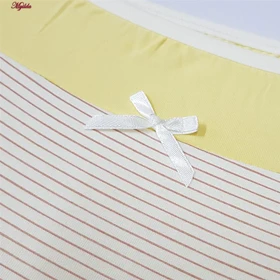 شورت زنانه مدل راه راه رنگ زرد کد 5408-Y97