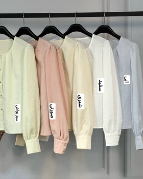 شومیز جلو دکمه ساده کد 5053