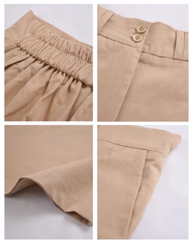 شلوار لینن نیم بگ