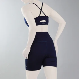 ست نیم‌تنه و کشاله بند ورزشی زنانه الو مدل 4B0153 سرمه ای