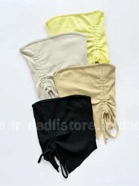 کراپ تاپ پارچه کرکره ای دکلته گتر دار